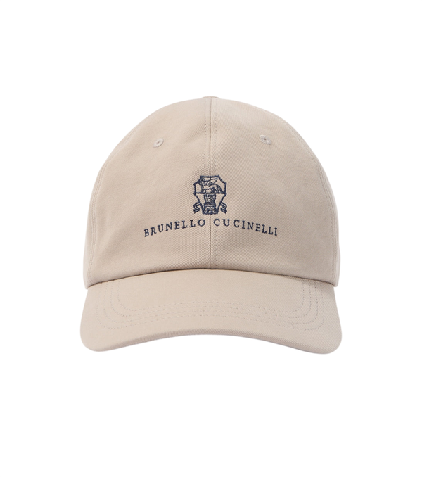 Brunello Cucinelli Cappellino da baseball in tela di cotone con logo
