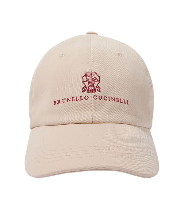 Brunello Cucinelli Cappellino da baseball in tela di cotone con logo