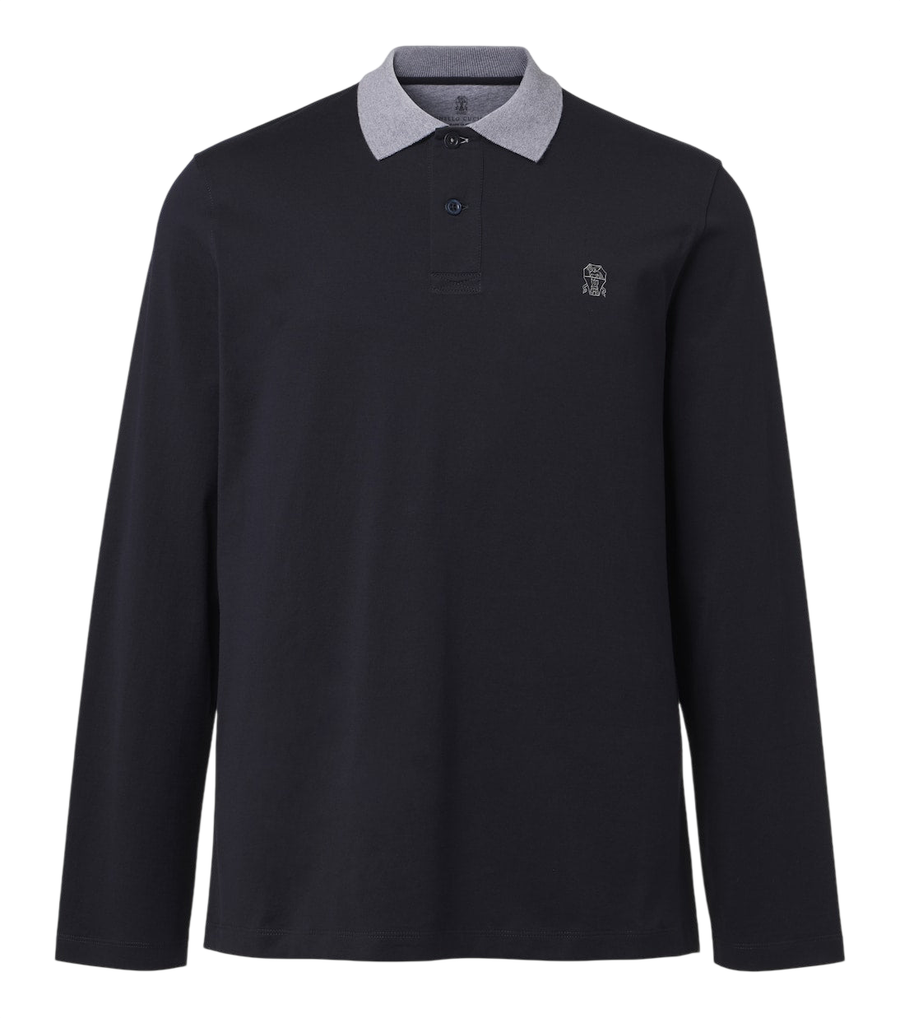 Brunello Cucinelli Logo cotton jersey polo shirt