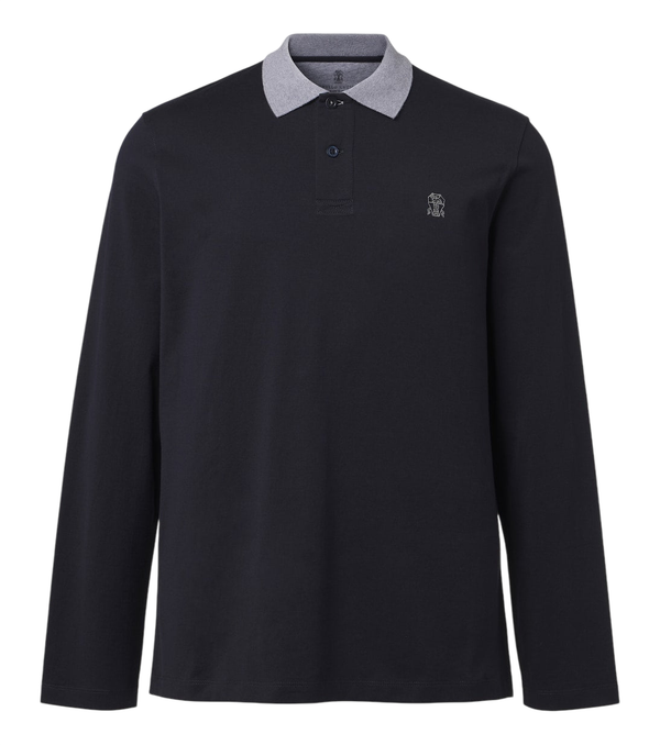 Brunello Cucinelli Logo cotton jersey polo shirt