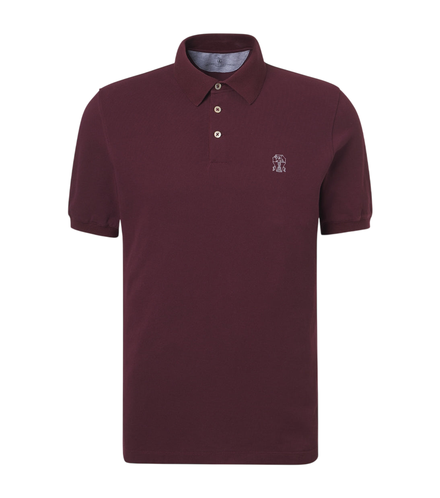 Brunello Cucinelli Logo cotton piqué polo shirt