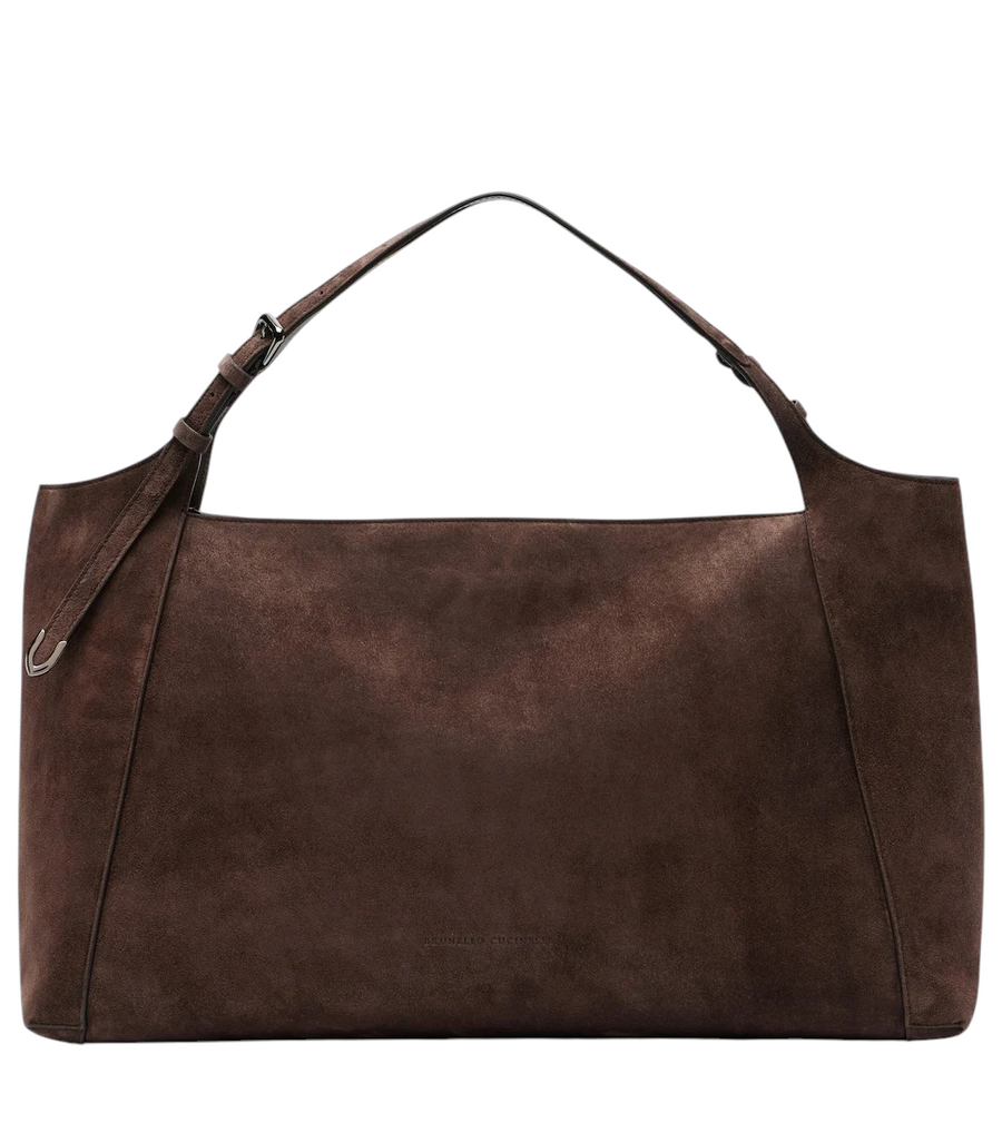 Brunello Cucinelli Medium Suede Shoulder Bag