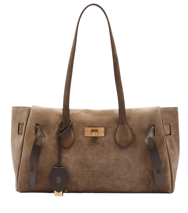 Brunello Cucinelli Medium Suede Shoulder Bag