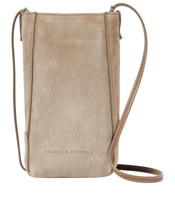 Brunello Cucinelli Mini suede crossbody bag