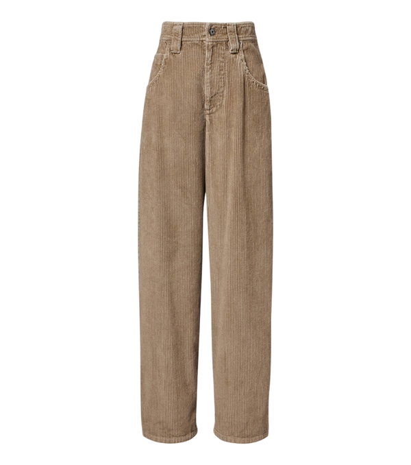 Pantalon droit en velours côtelé de coton Monili Brunello Cucinelli