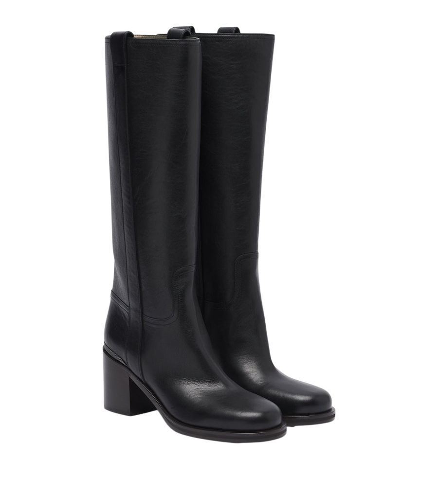 Brunello Cucinelli Monili leather knee-high boots