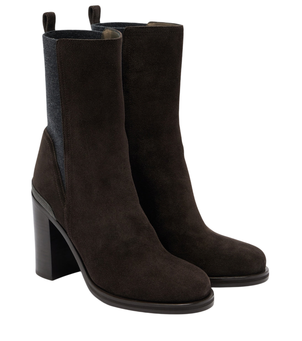 Brunello Cucinelli Monili suede ankle boots