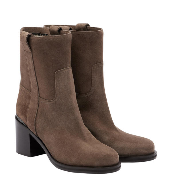 Brunello Cucinelli Monili suede ankle boots