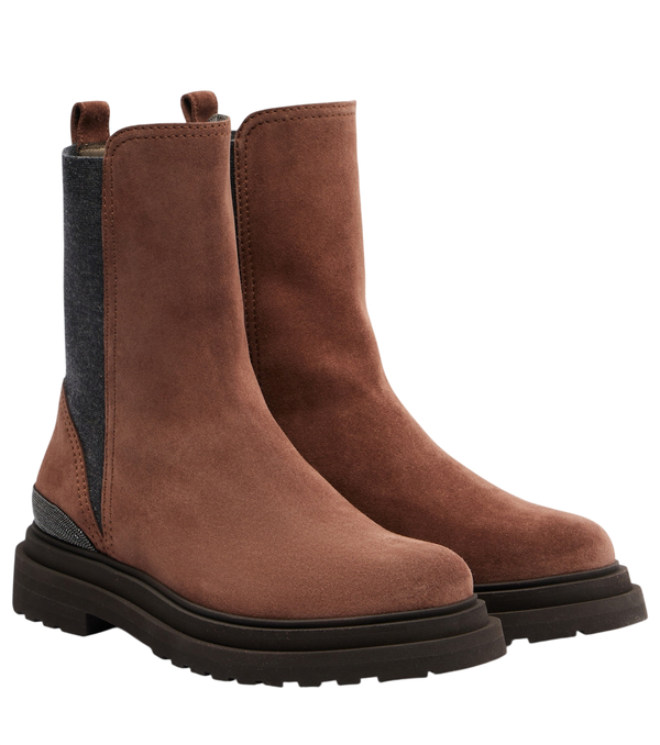 Brunello Cucinelli Monili suede Chelsea boots