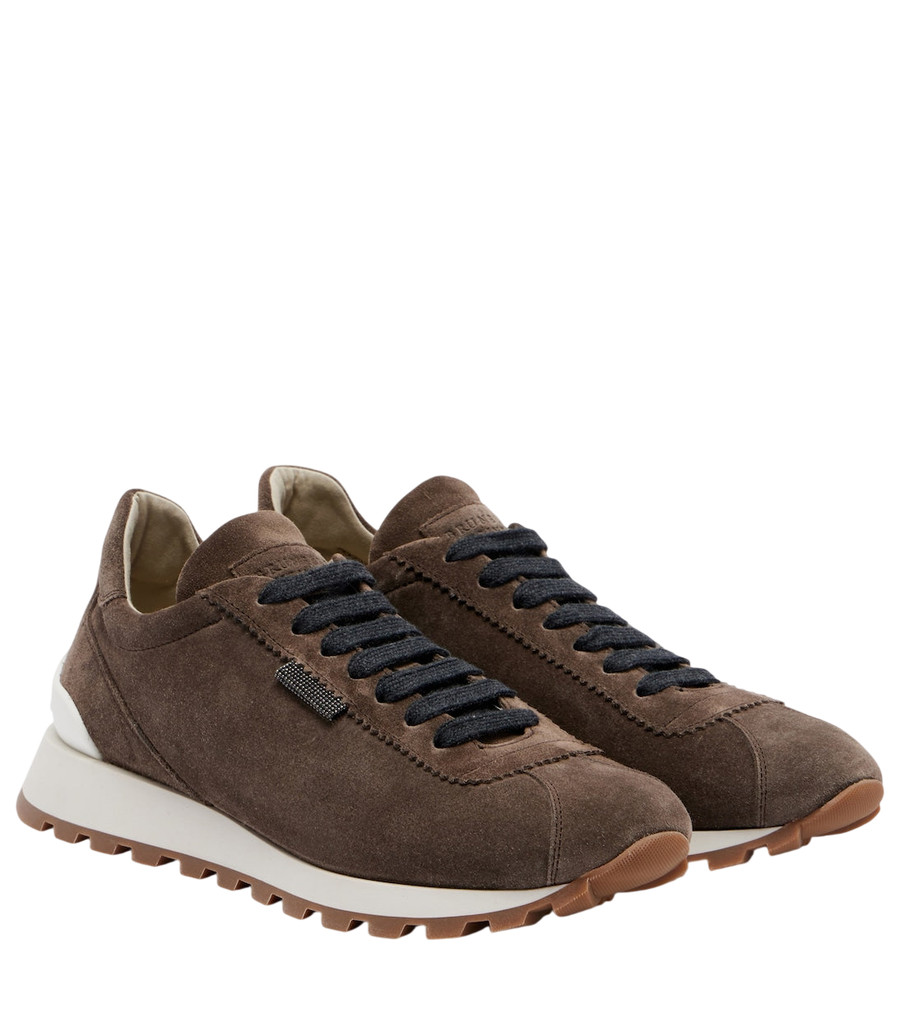 Brunello Cucinelli Monili suede sneakers