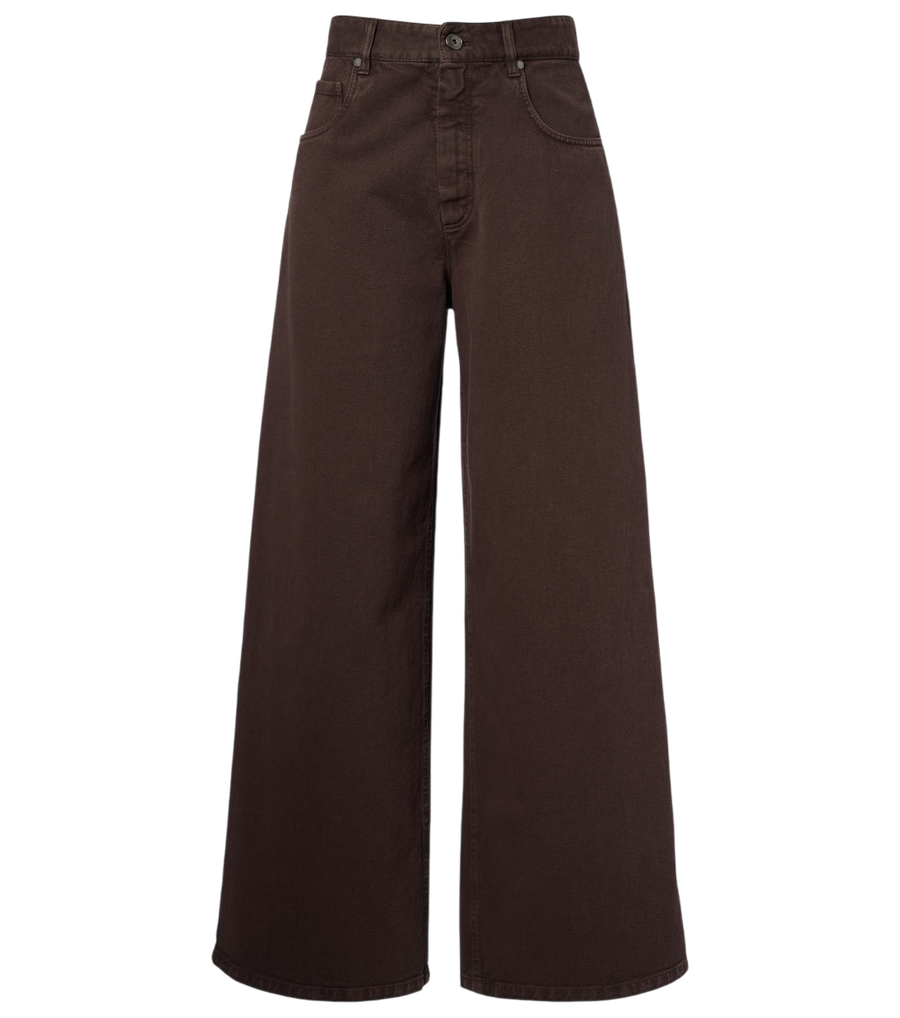 Jeans a gamba larga Brunello Cucinelli Monili