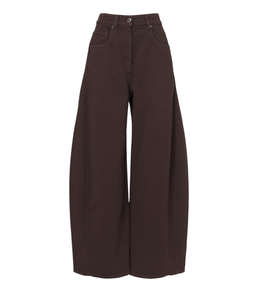 Jeans a gamba larga Brunello Cucinelli Monili