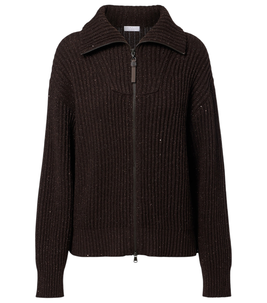 Brunello Cucinelli Monili zip-up sweater