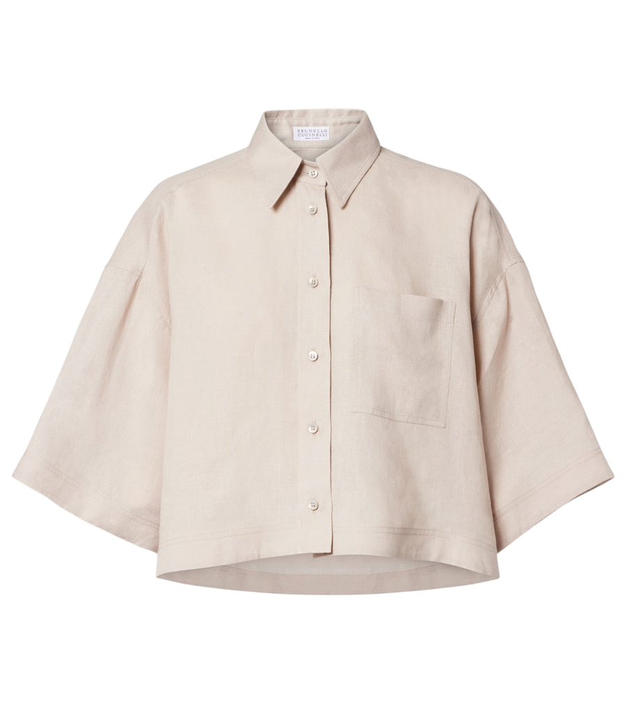 Camisa oversize de lino de Brunello Cucinelli
