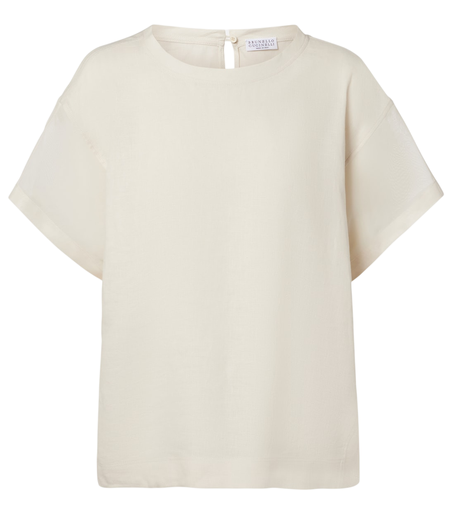 Brunello Cucinelli Oversized linen T-shirt