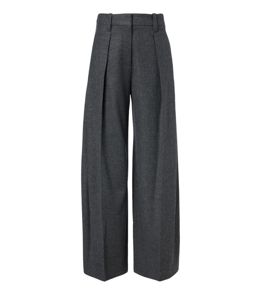 Brunello Cucinelli Pleated wool and cashmere wide-leg pants