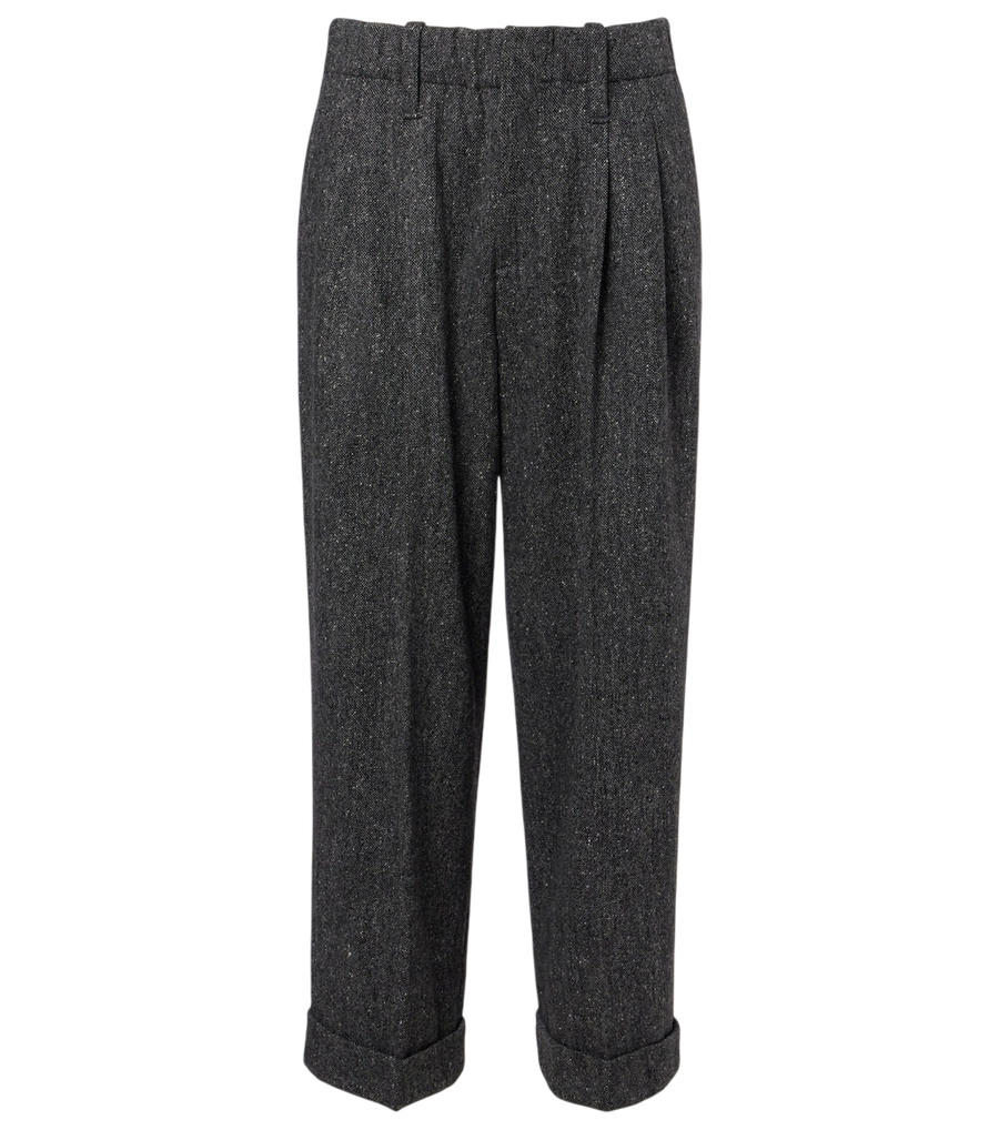 Brunello Cucinelli Pleated wool-blend tapered pants