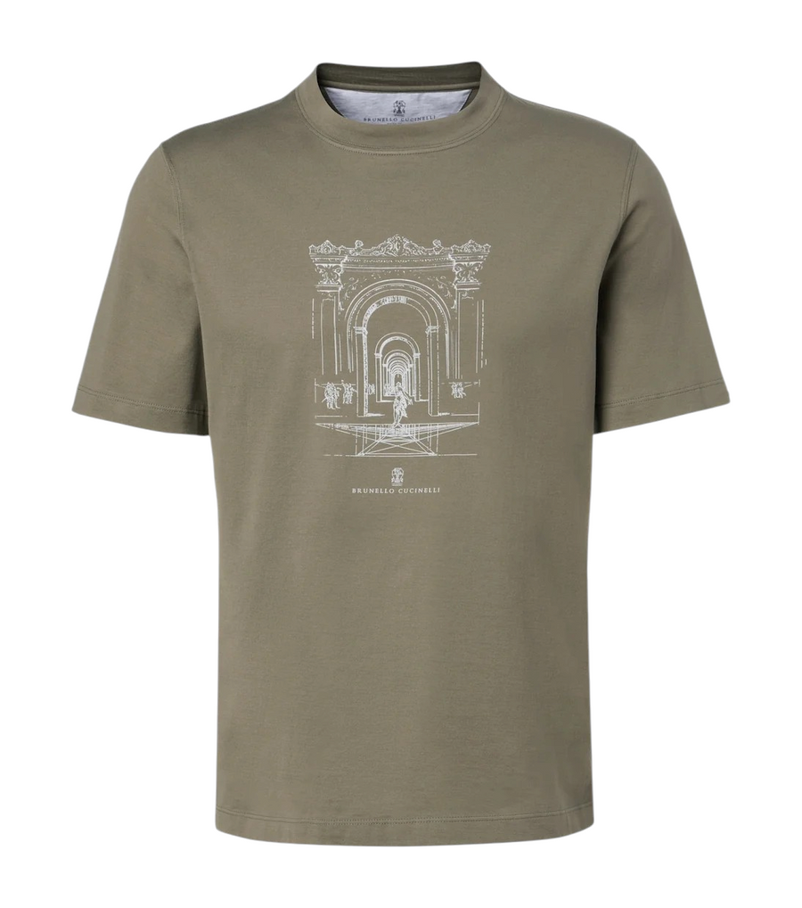 Brunello Cucinelli Printed cotton jersey T-shirt