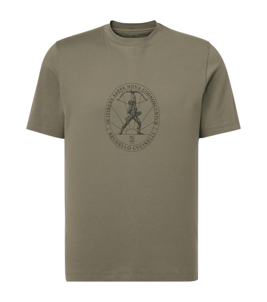 Brunello Cucinelli Printed cotton jersey T-shirt