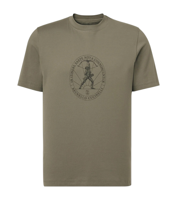 Brunello Cucinelli Printed cotton jersey T-shirt