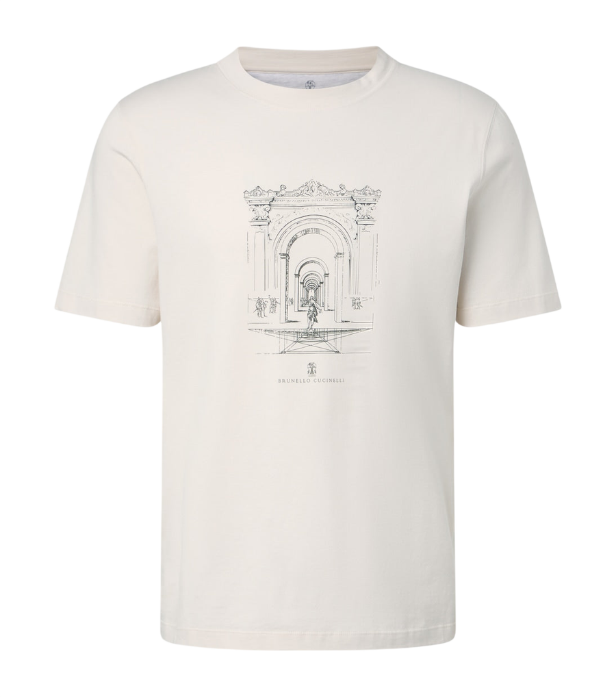 Brunello Cucinelli Printed cotton jersey T-shirt