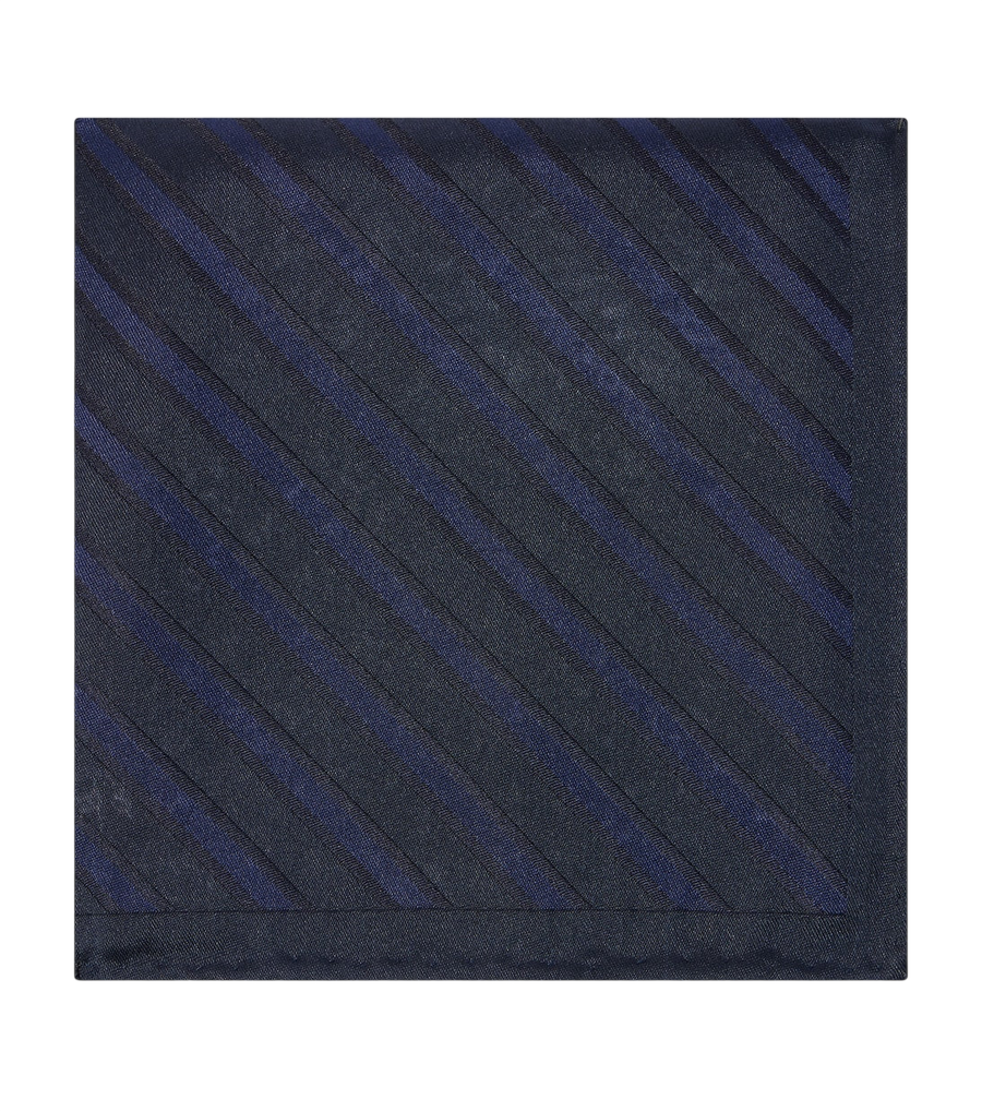 Brunello Cucinelli Regimental striped silk pocket square