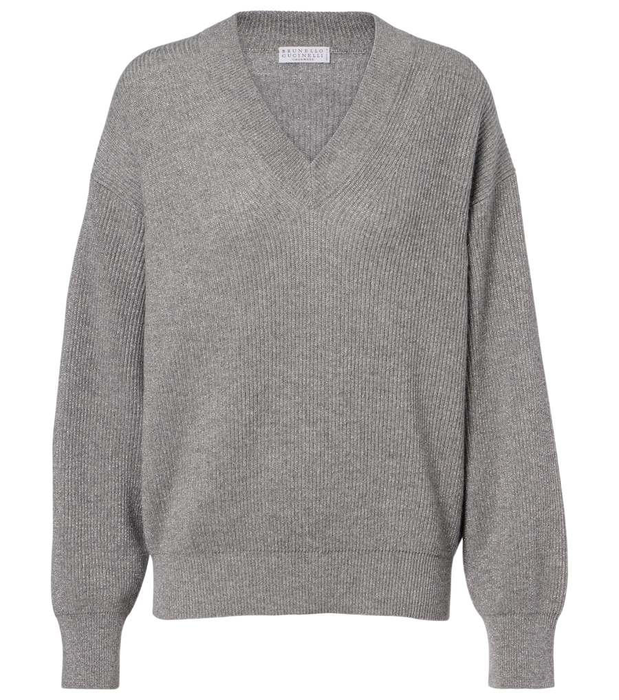 Brunello Cucinelli Ribbed-knit cashmere-blend sweater