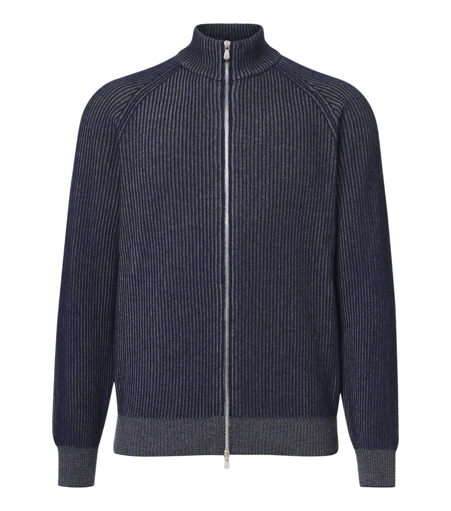 Brunello Cucinelli Ribbed-knit zip-up cashmere sweater