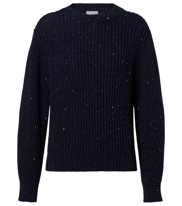 Brunello Cucinelli Sequined cashmere and wool-blend sweater