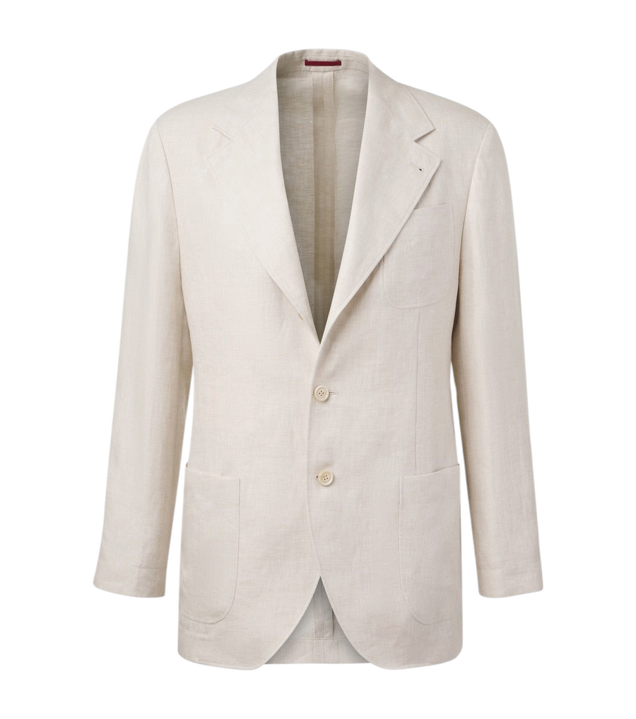 Brunello Cucinelli Single-breasted linen blazer
