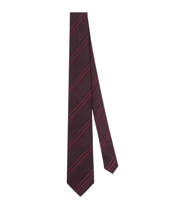 Corbata de seda a rayas de Brunello Cucinelli