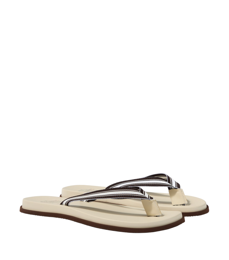 Brunello Cucinelli Striped thong sandals