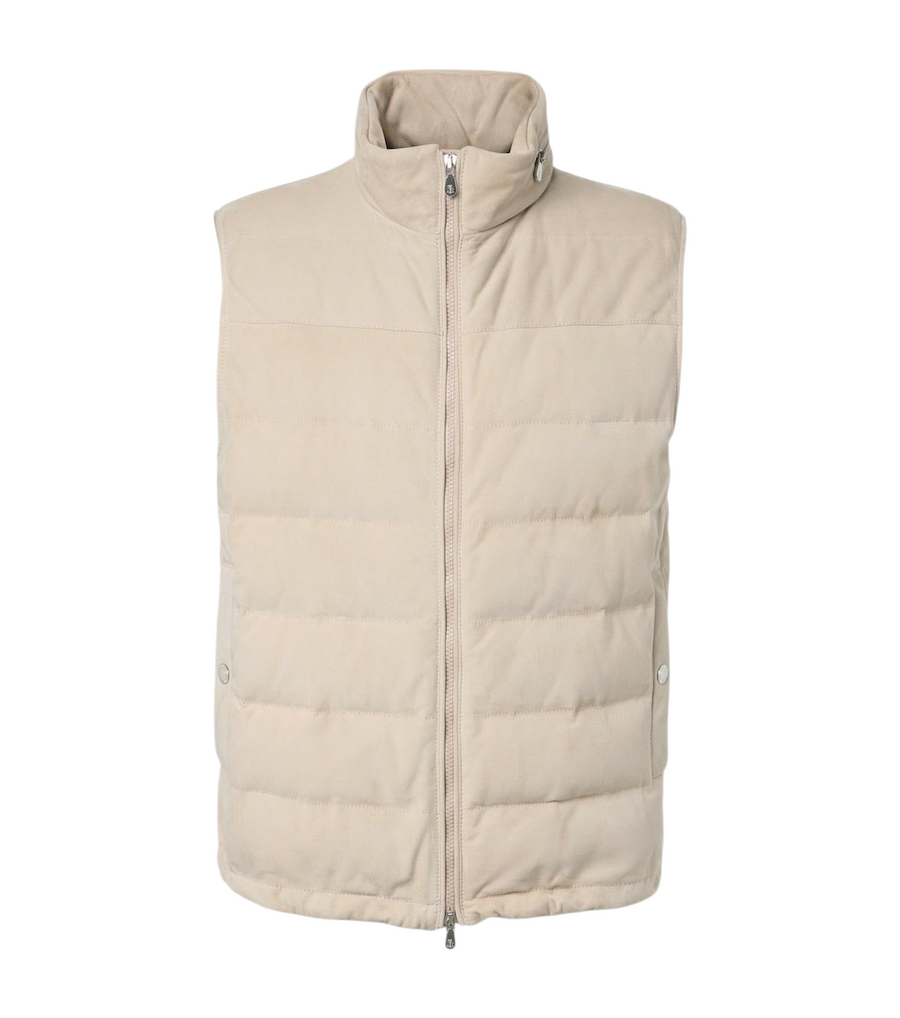 Brunello Cucinelli Suede down vest