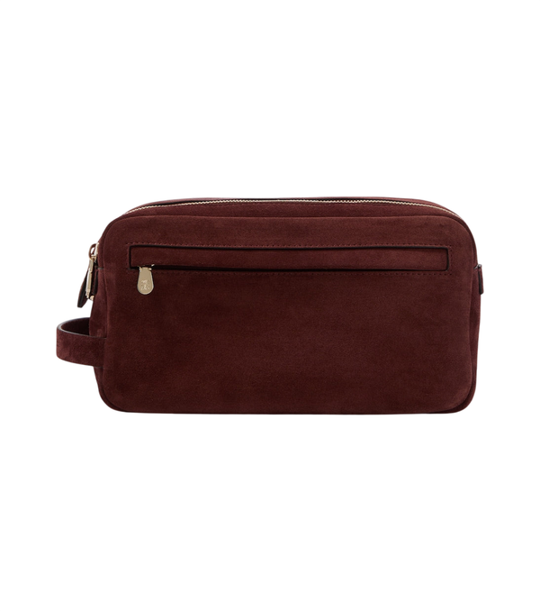 Brunello Cucinelli Beauty case in pelle scamosciata
