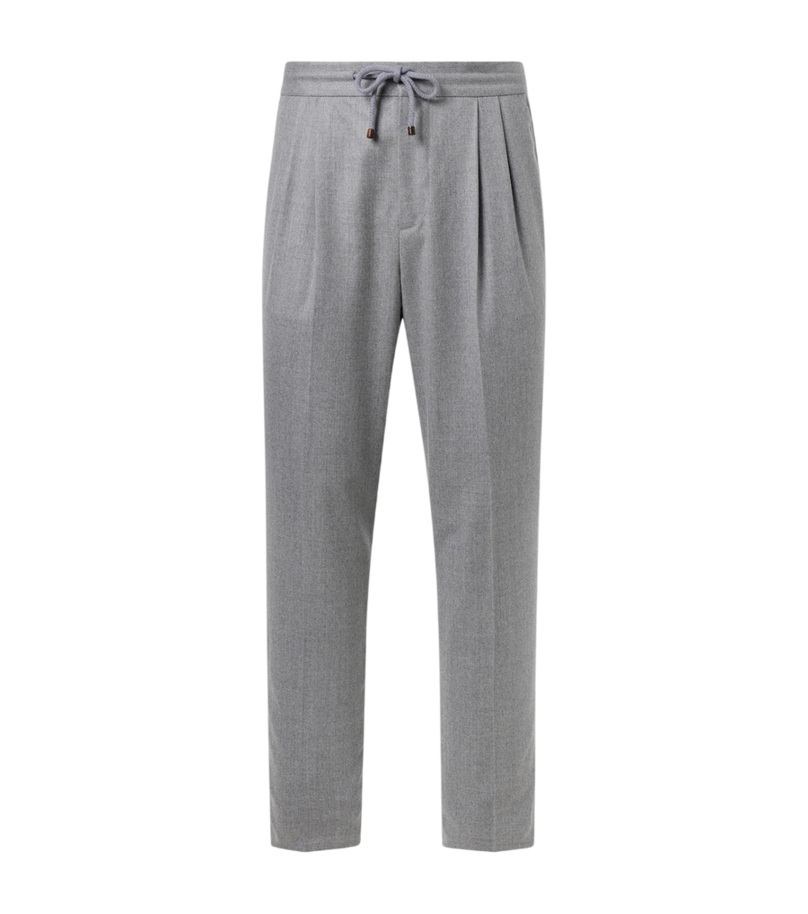Brunello Cucinelli Virgin wool flannel straight pants