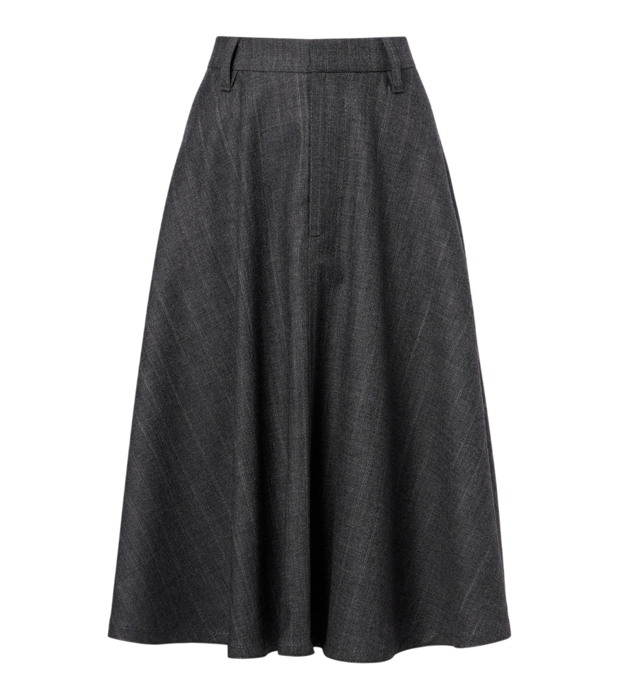 Gonna midi in lana vergine Brunello Cucinelli