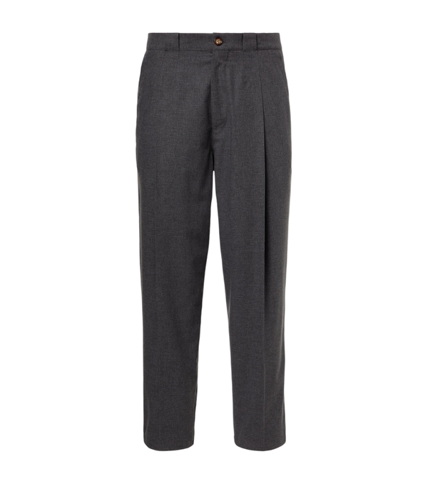 Brunello Cucinelli Wool, cotton and silk tapered pants