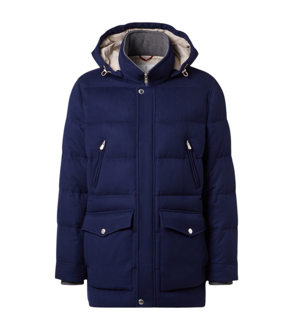 Brunello Cucinelli Wool flannel down jacket