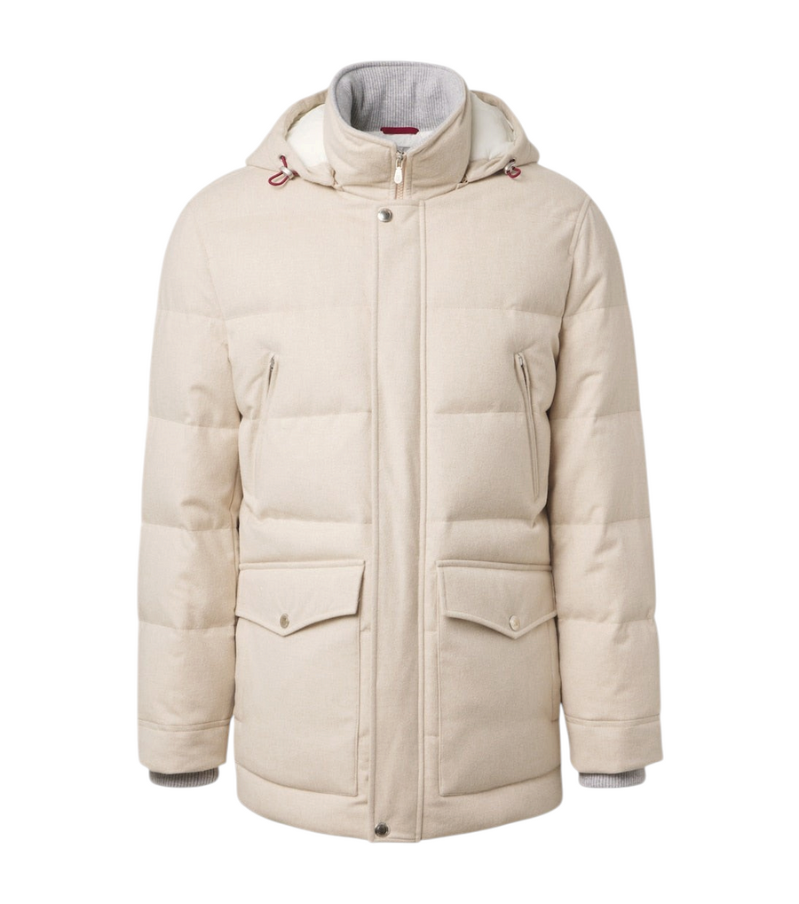 Brunello Cucinelli Wool flannel down parka