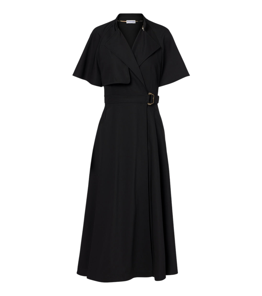 Burberry Belted wool wrap dress