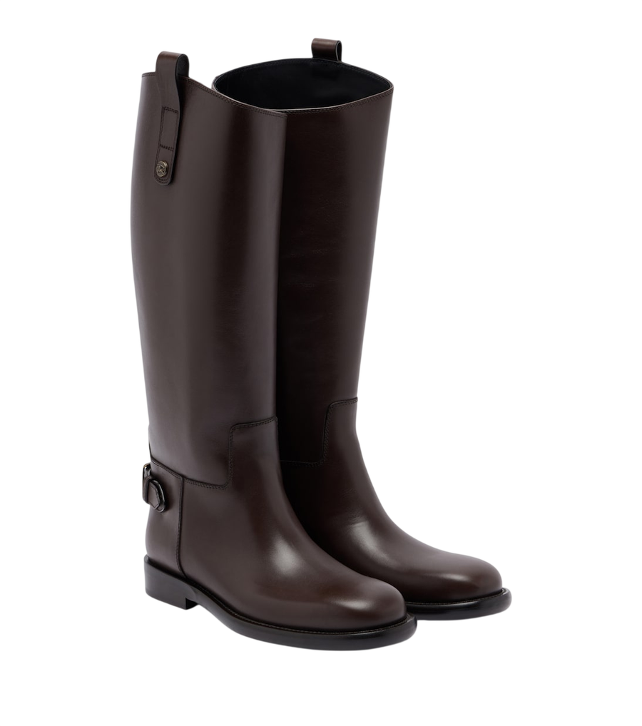 Burberry Cavalier leather knee-high boots