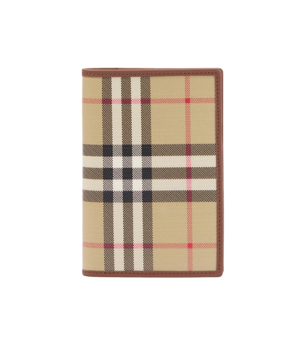 Burberry Check canvas passport holder