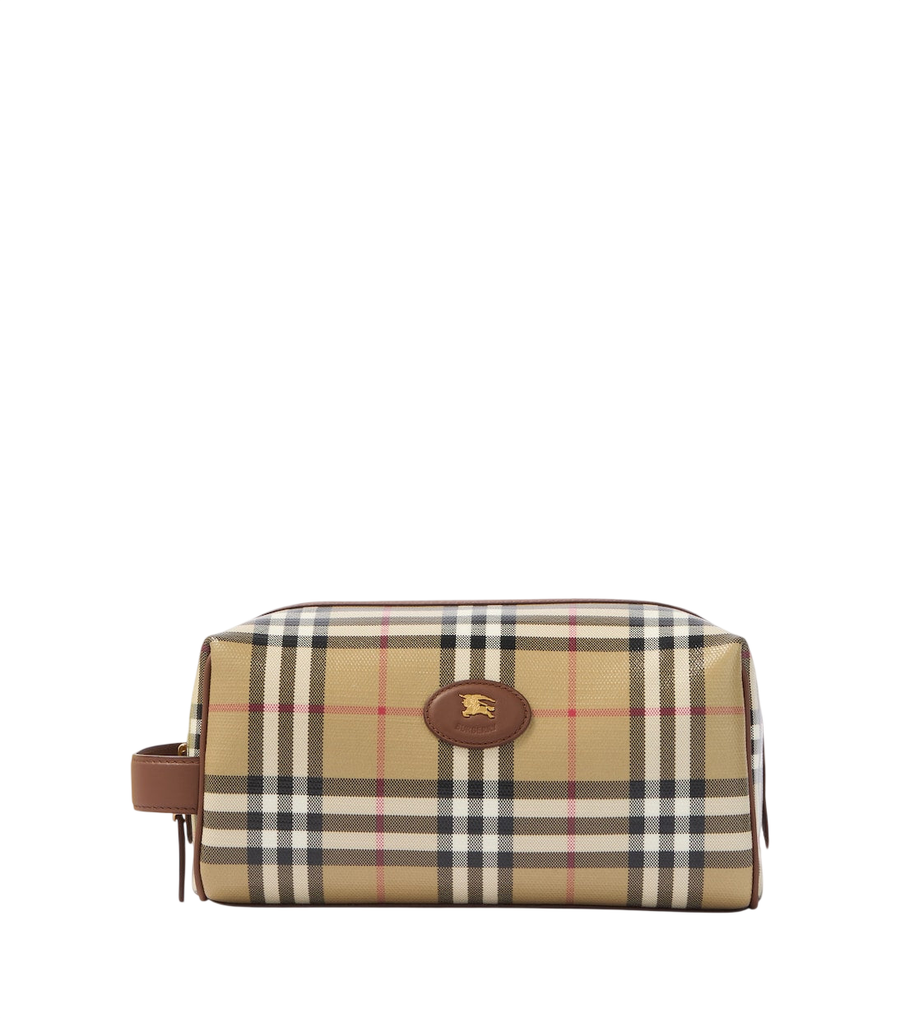 Burberry Check canvas toiletry bag