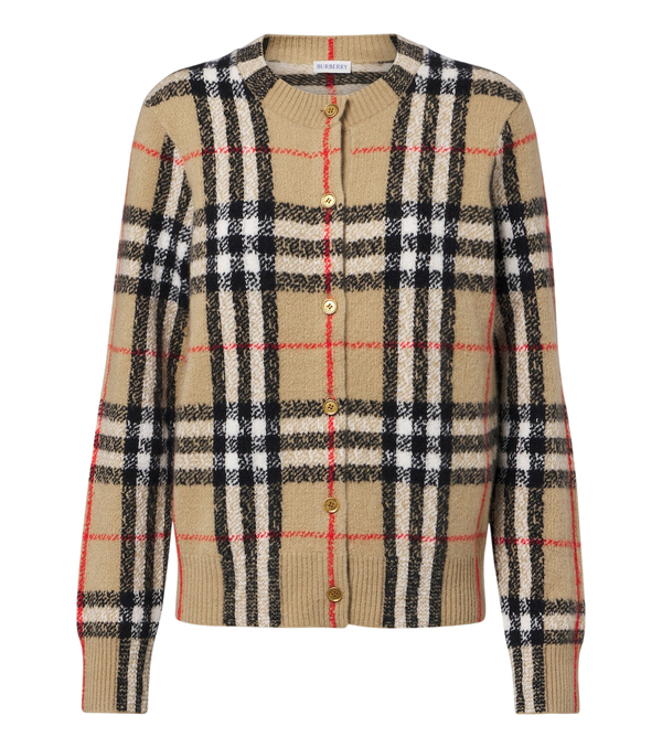 Burberry Check cashmere cardigan