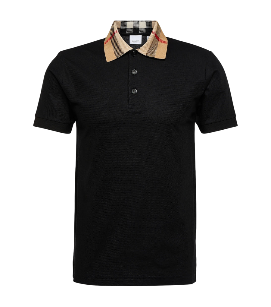 Burberry Check cotton piqué polo shirt