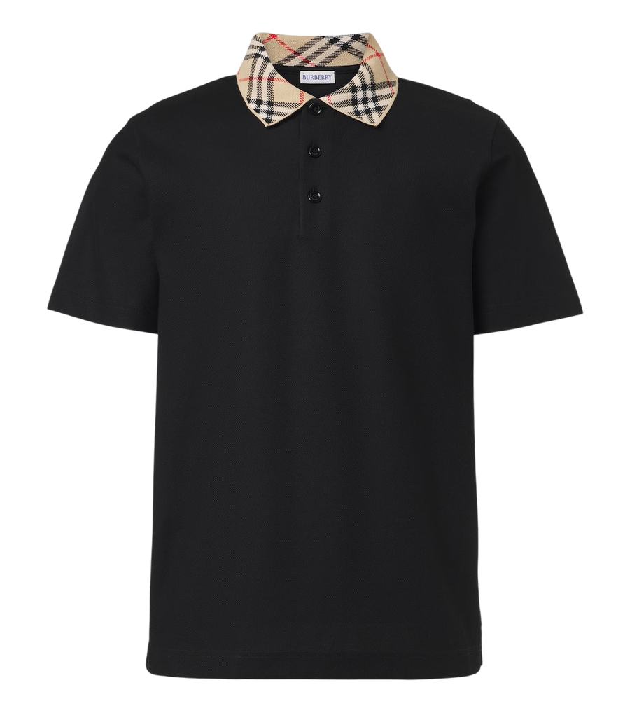 Burberry Check cotton piqué polo shirt