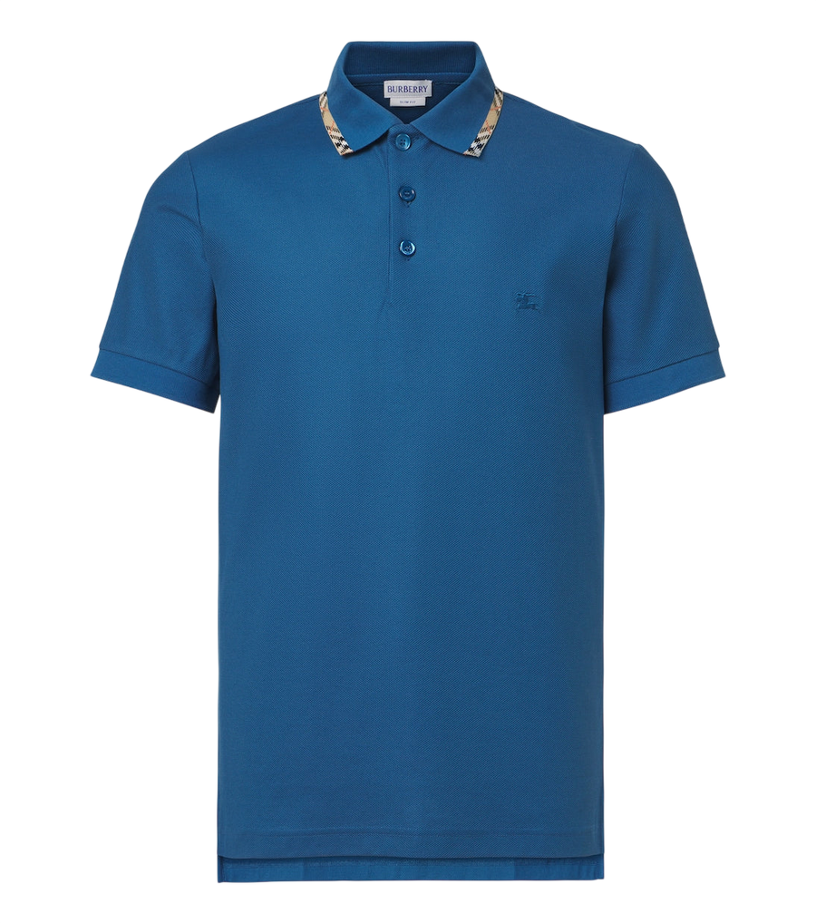 Burberry Check cotton piqué polo shirt