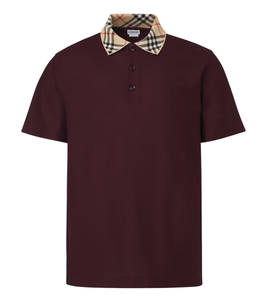 Burberry Check cotton piqué polo shirt