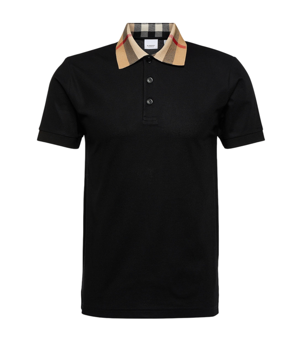 Burberry Check cotton piqué polo shirt