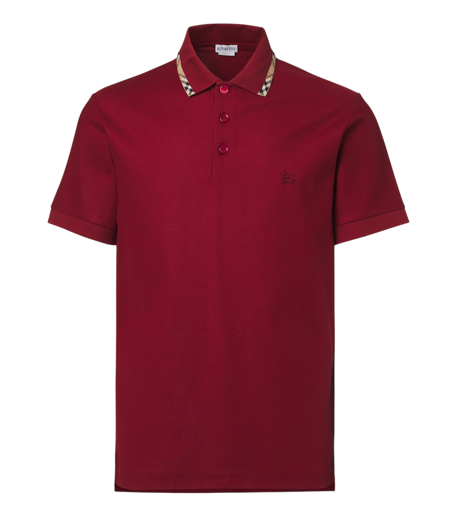 Burberry Check cotton piqué polo shirt